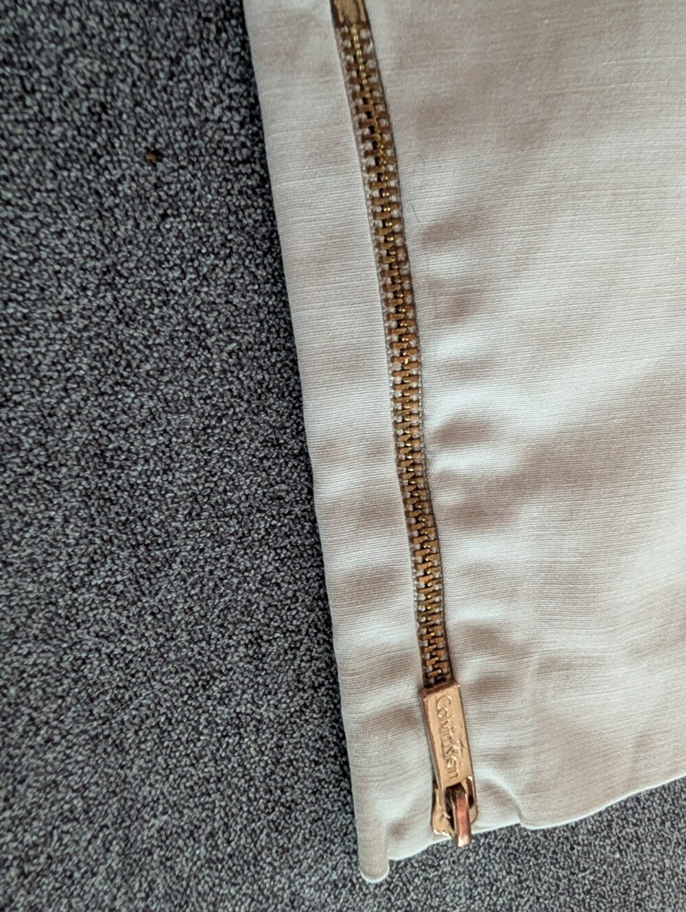 Calvin Klein Cropped Ankle Pants in Light Beige - Picture 7 of 10
